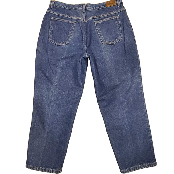 L.L. BEAN Double L Relaxed Fit High‎ Rise Flannel Lined Jeans Women's Size 18P - Picture 2 of 10